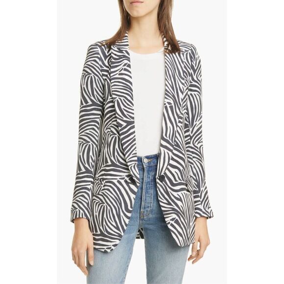 Smythe Jackets & Blazers - Smythe Zebra Print Long Peaked Lapel Blazer size 8 New without tags